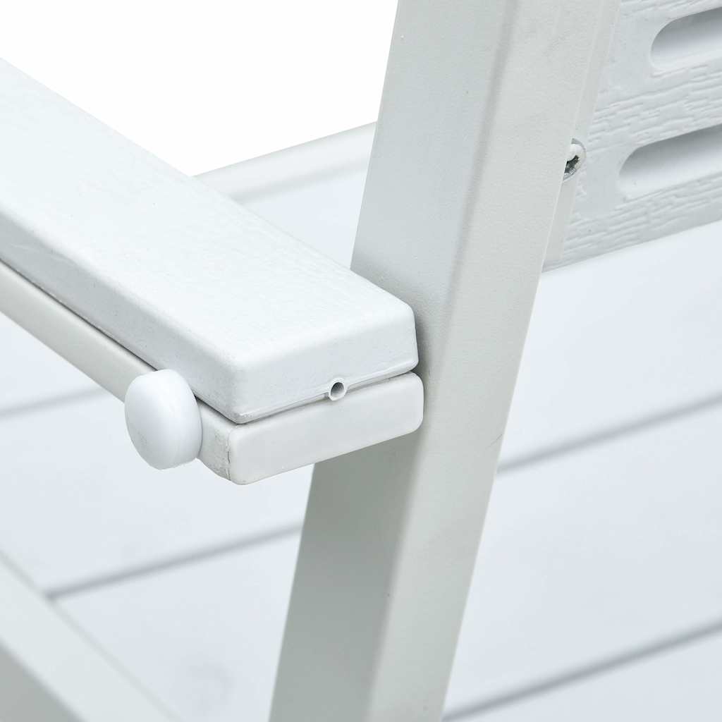 Outdoor Chair Garden Chairs 2 Pcs Hdpe Wood Black White 62 Cm White 62 X 55.5 X