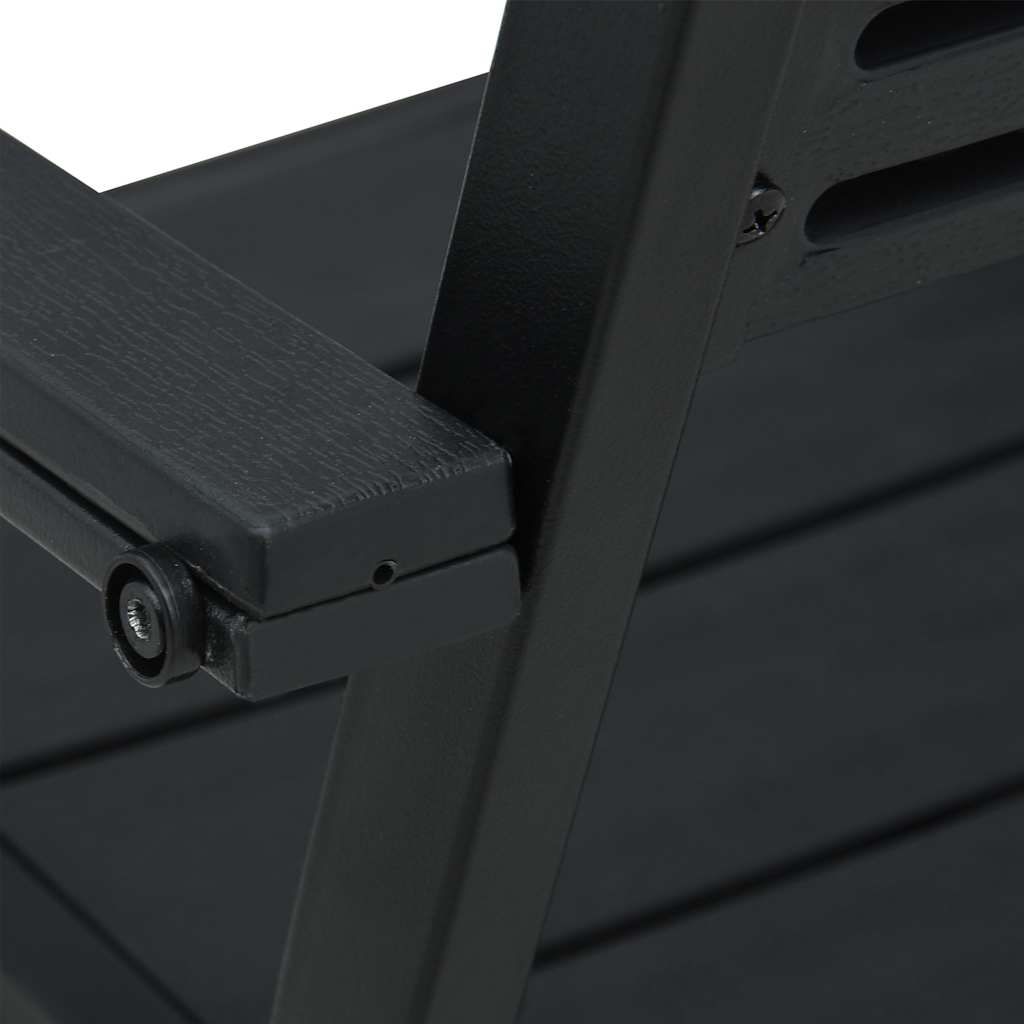 Outdoor Chair Garden Chairs 2 Pcs Hdpe Wood Black White 62 Cm White 62 X 55.5 X