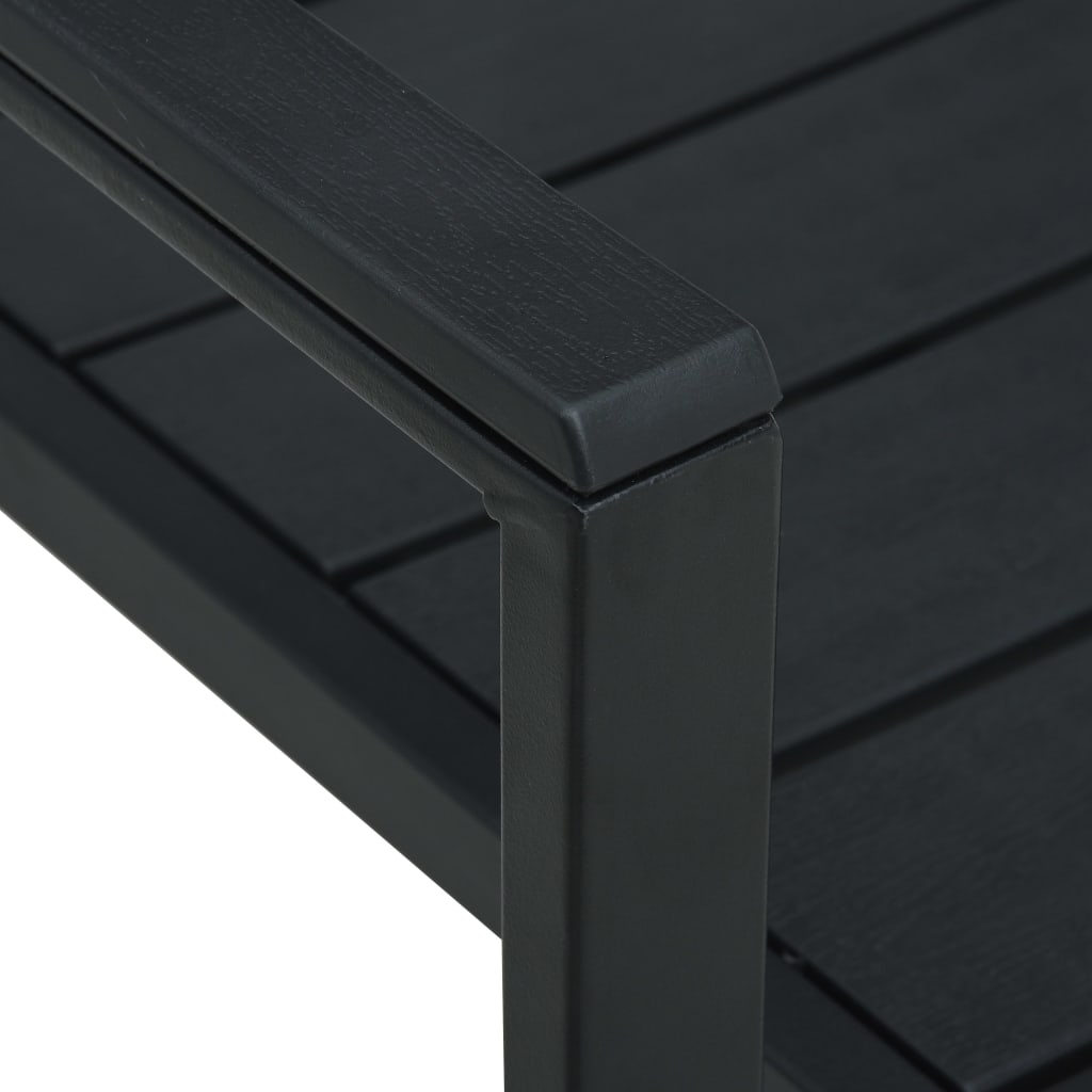 Garden Chairs 2 Pcs Hdpe Wood Look