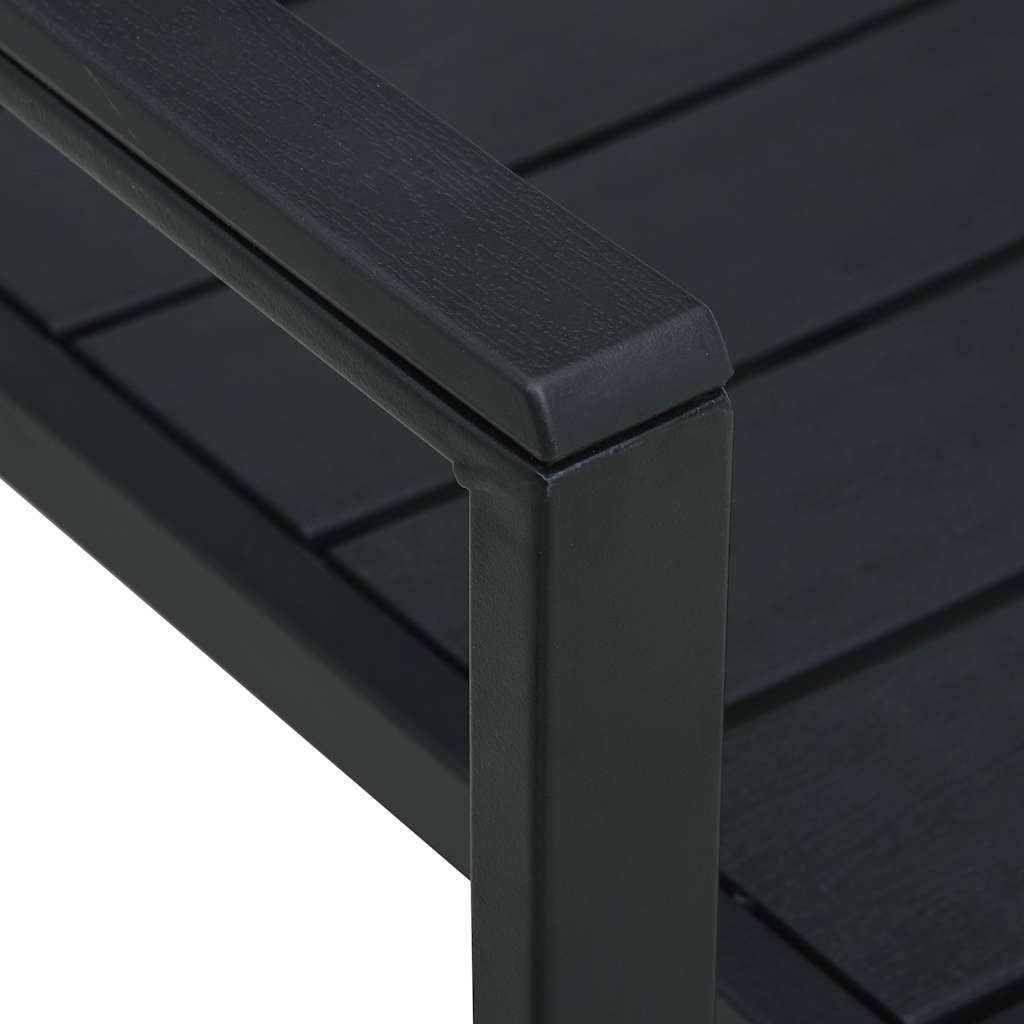 Outdoor Chair Garden Chairs 2 Pcs Hdpe Wood Black White 62 Cm White 62 X 55.5 X