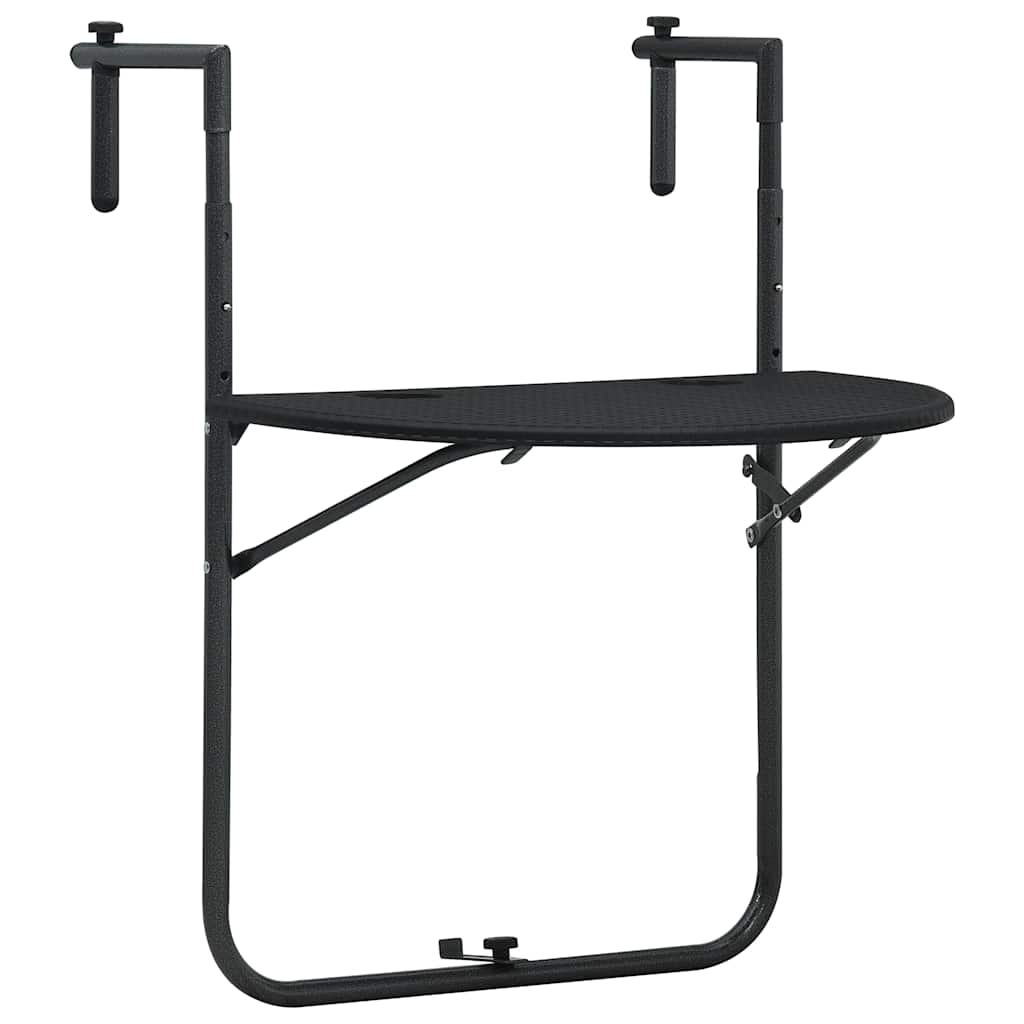 Hanging Balcony Table 60X64X83.5 Cm Plastic Rattan Look