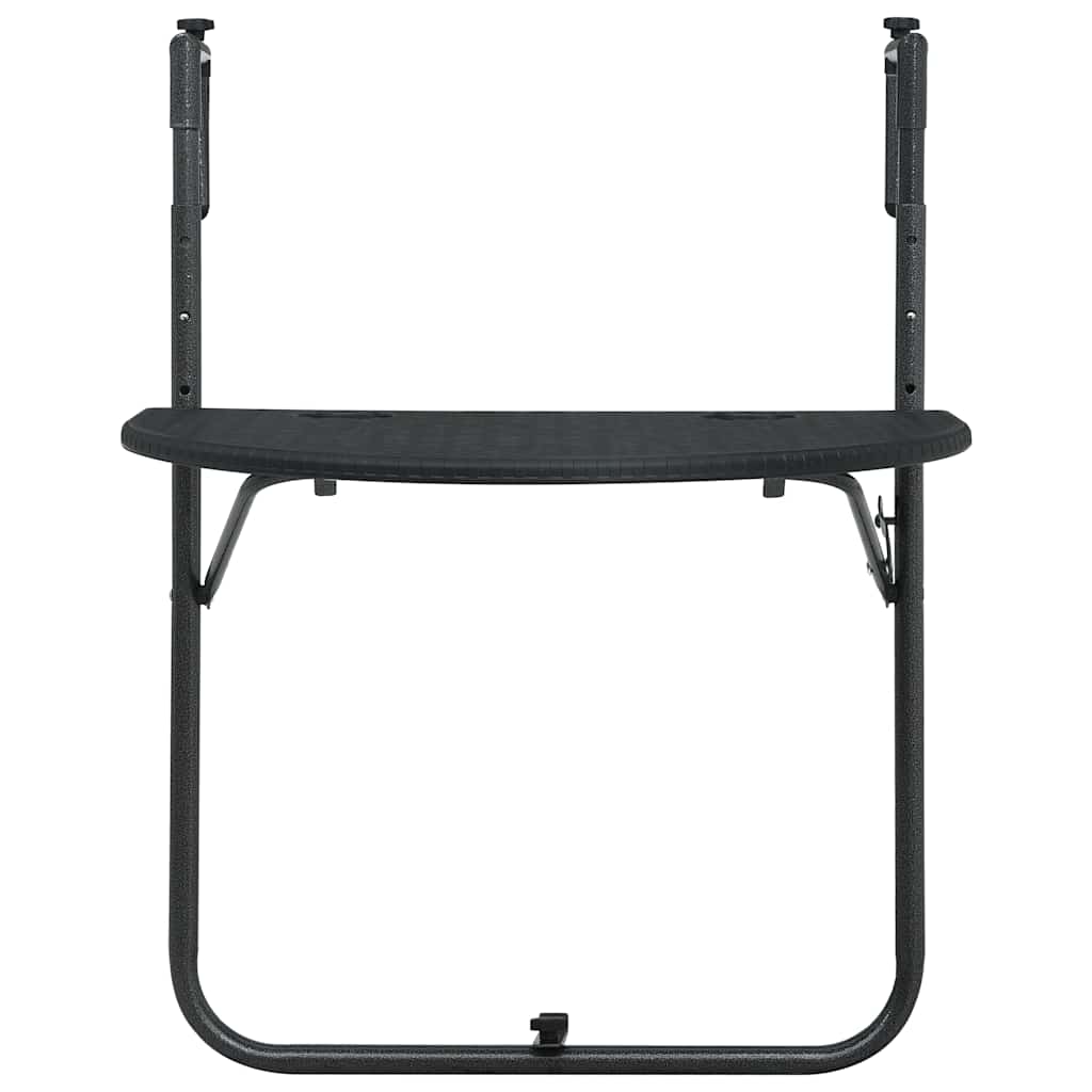 Outdoor Table Hanging Balcony 60X64X83.5 Cm Plastic Rattan Brown Black White 60