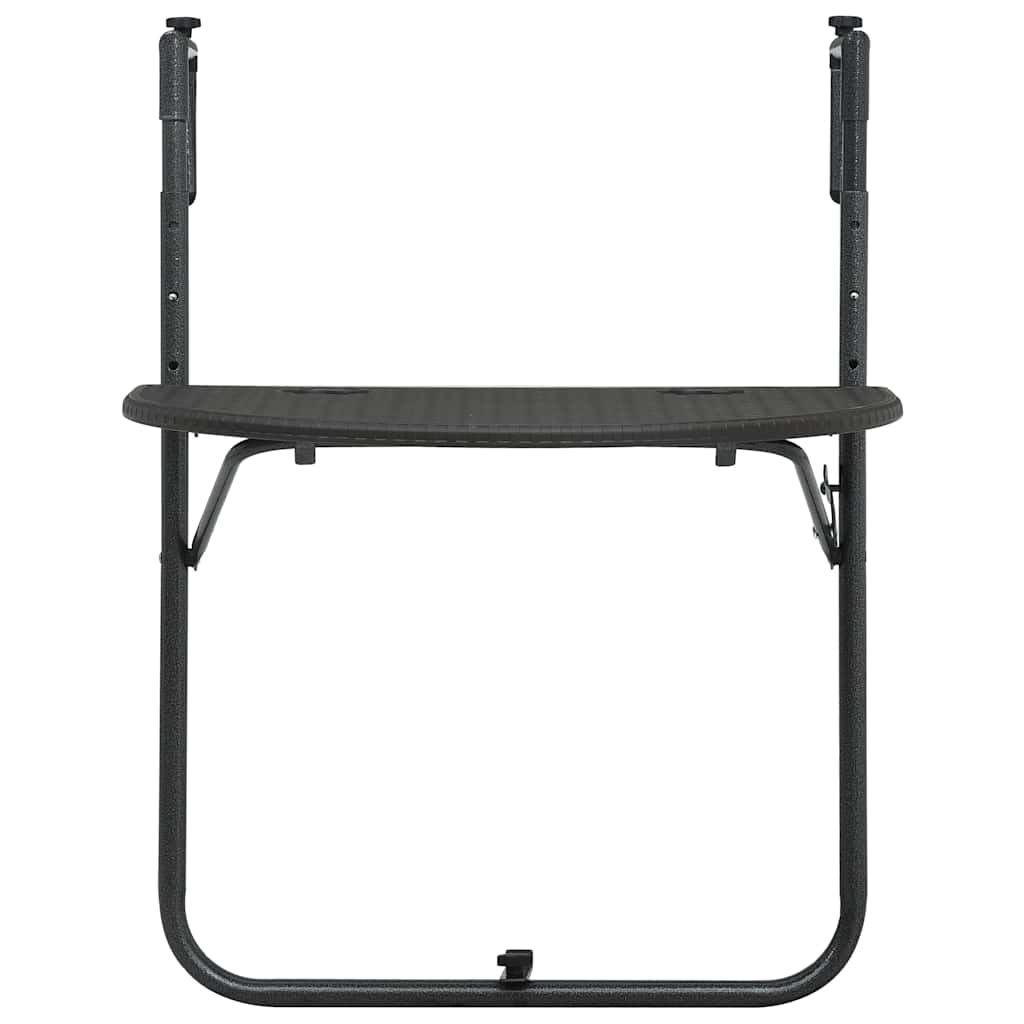 Outdoor Table Hanging Balcony 60X64X83.5 Cm Plastic Rattan brown black white 60