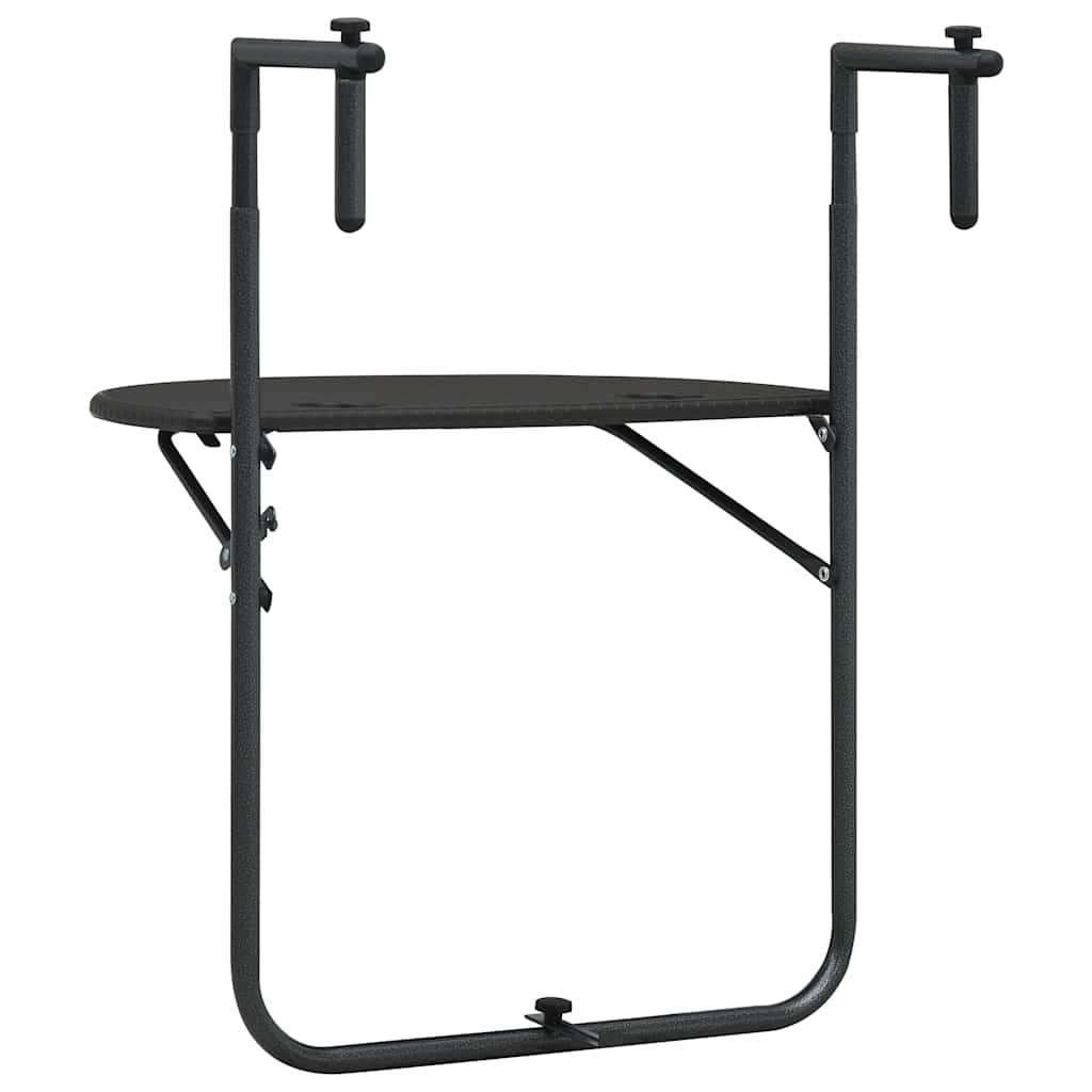 Hanging Balcony Table 60X64X83.5 Cm Plastic Rattan Look