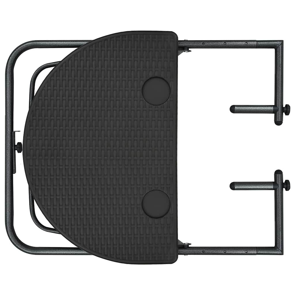 Hanging Balcony Table 60X64X83.5 Cm Plastic Rattan Look