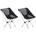2X Folding Camping Chairs With Carry Bag 54X50X65 Cm Aluminium