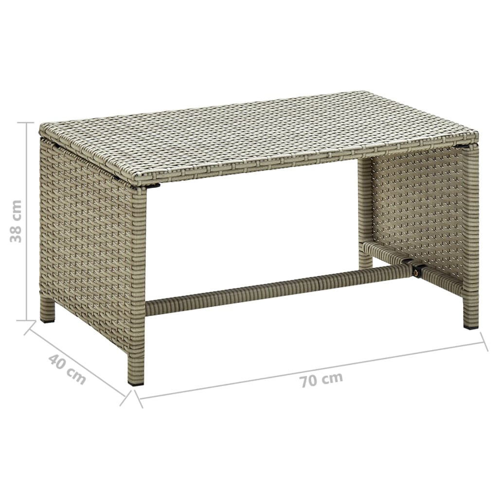 Coffee Table 70X40X38 Cm Poly Rattan