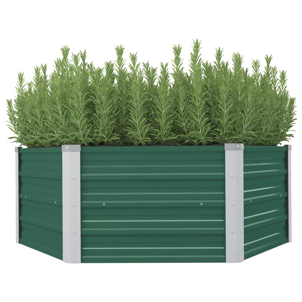 Garden Raised Bed 129X45 Cm Galvanized Steel