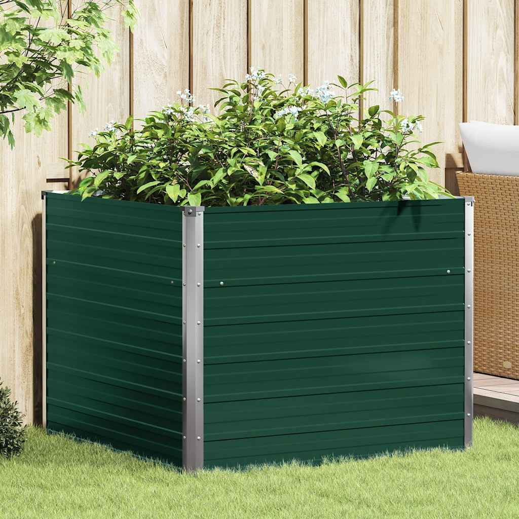 Raised Garden Bed 100X100X77 Cm Galvanised Steel