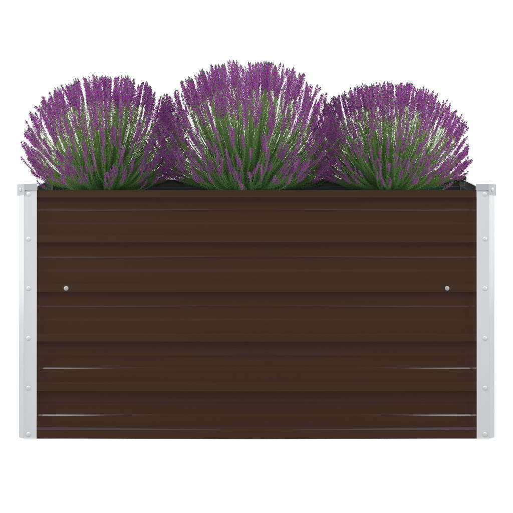 Raised Garden Bed 100X100X45 Cm Galvanised Steel