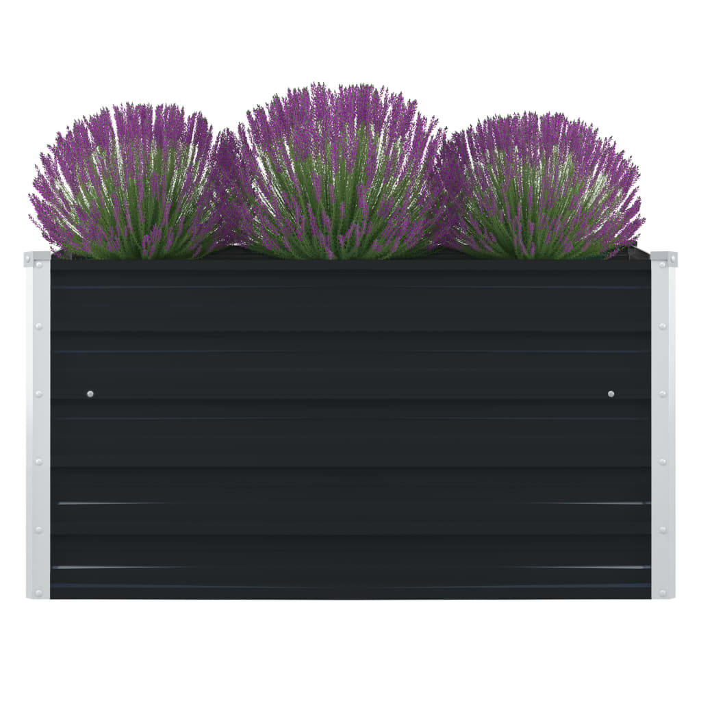 Raised Garden Bed 100X100X45 Cm Galvanised Steel