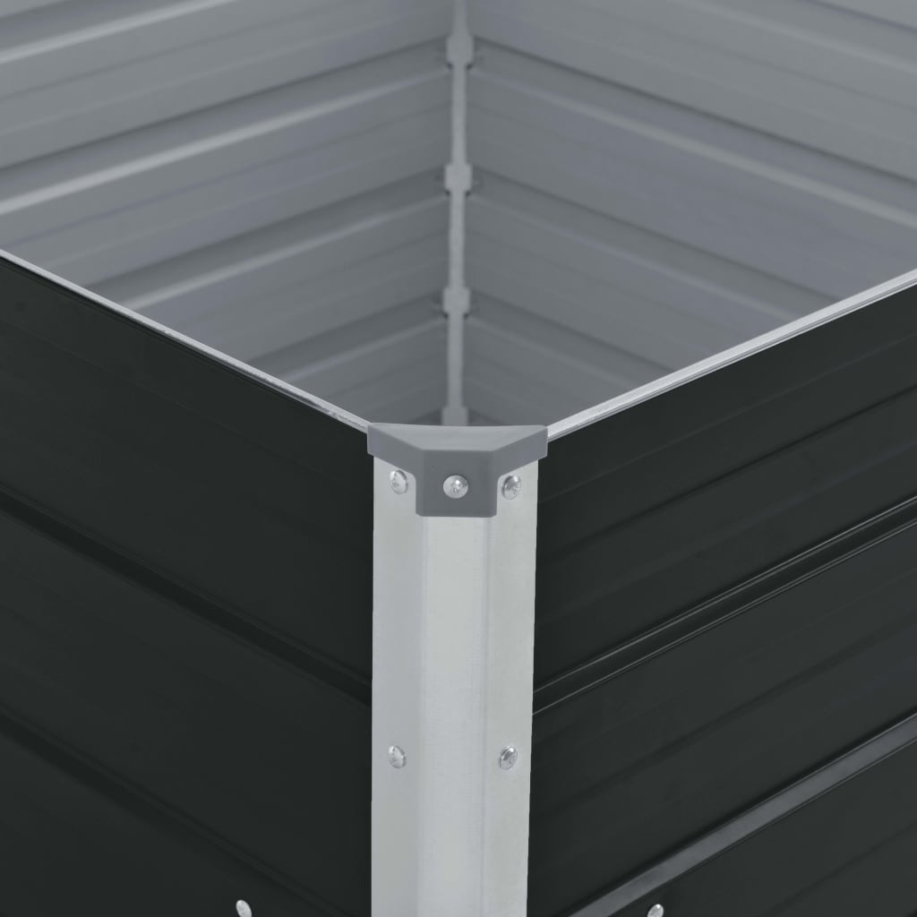 Raised Garden Bed 100X100X45 Cm Galvanised Steel