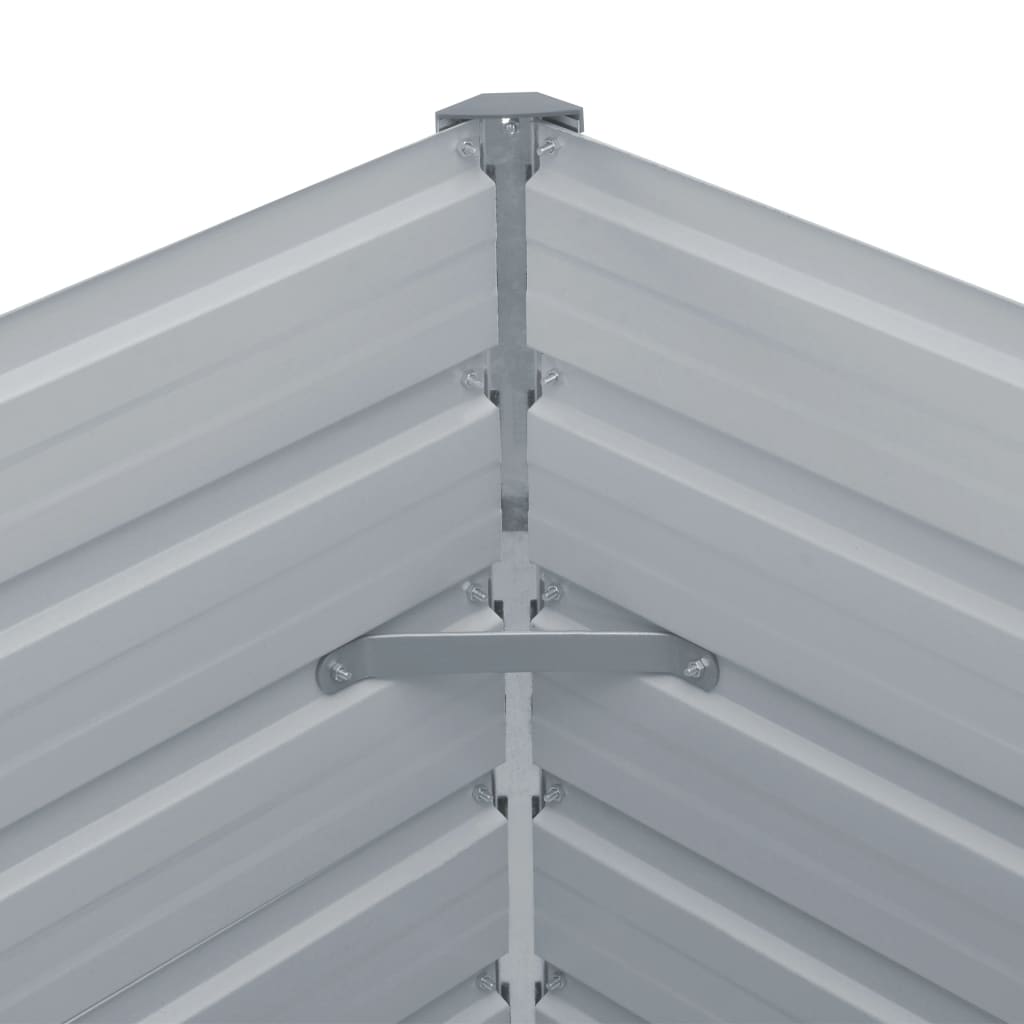 Raised Garden Bed 100X100X45 Cm Galvanised Steel