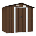 Garden Storage Shed 204X132X186 Cm Steel