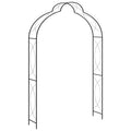 Garden Arch | Black | Powder-Coated Iron | Large | Decorative Inlays