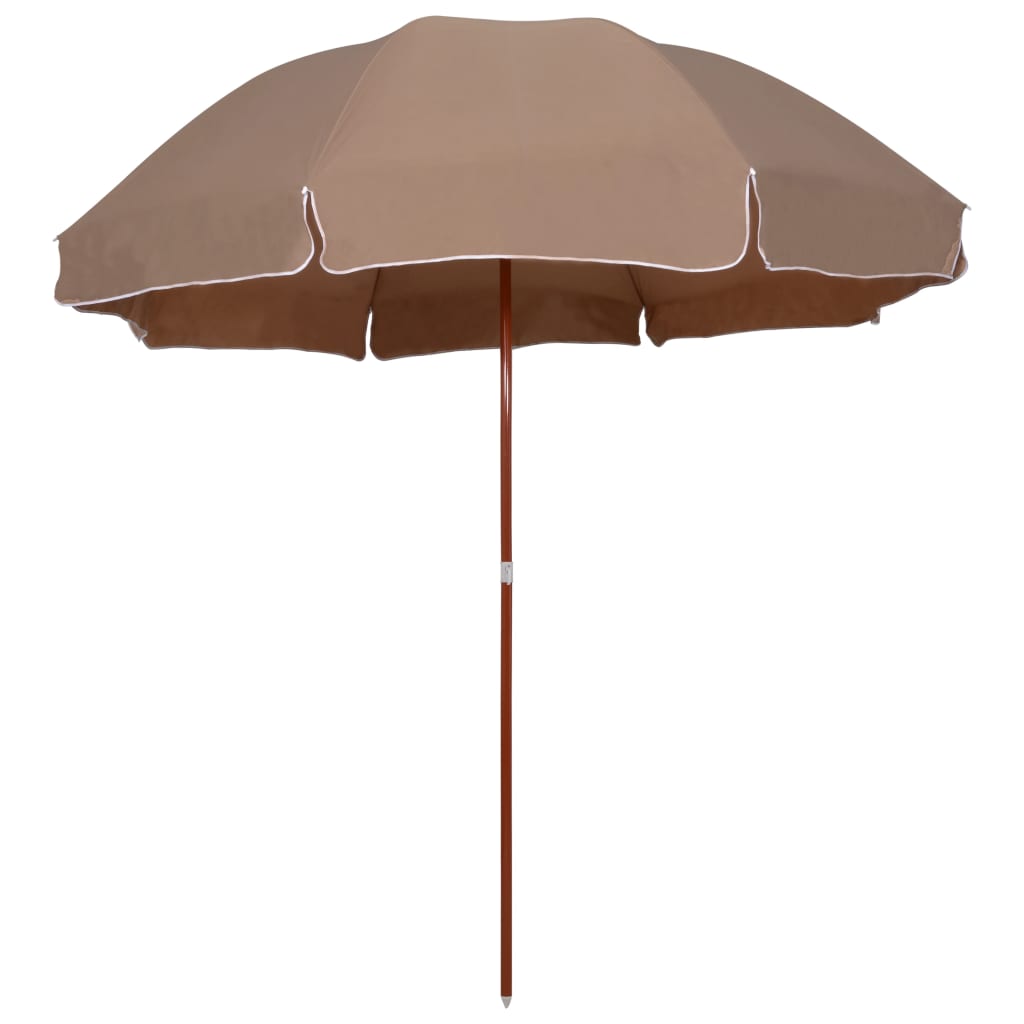 Garden Parasol With Steel Pole