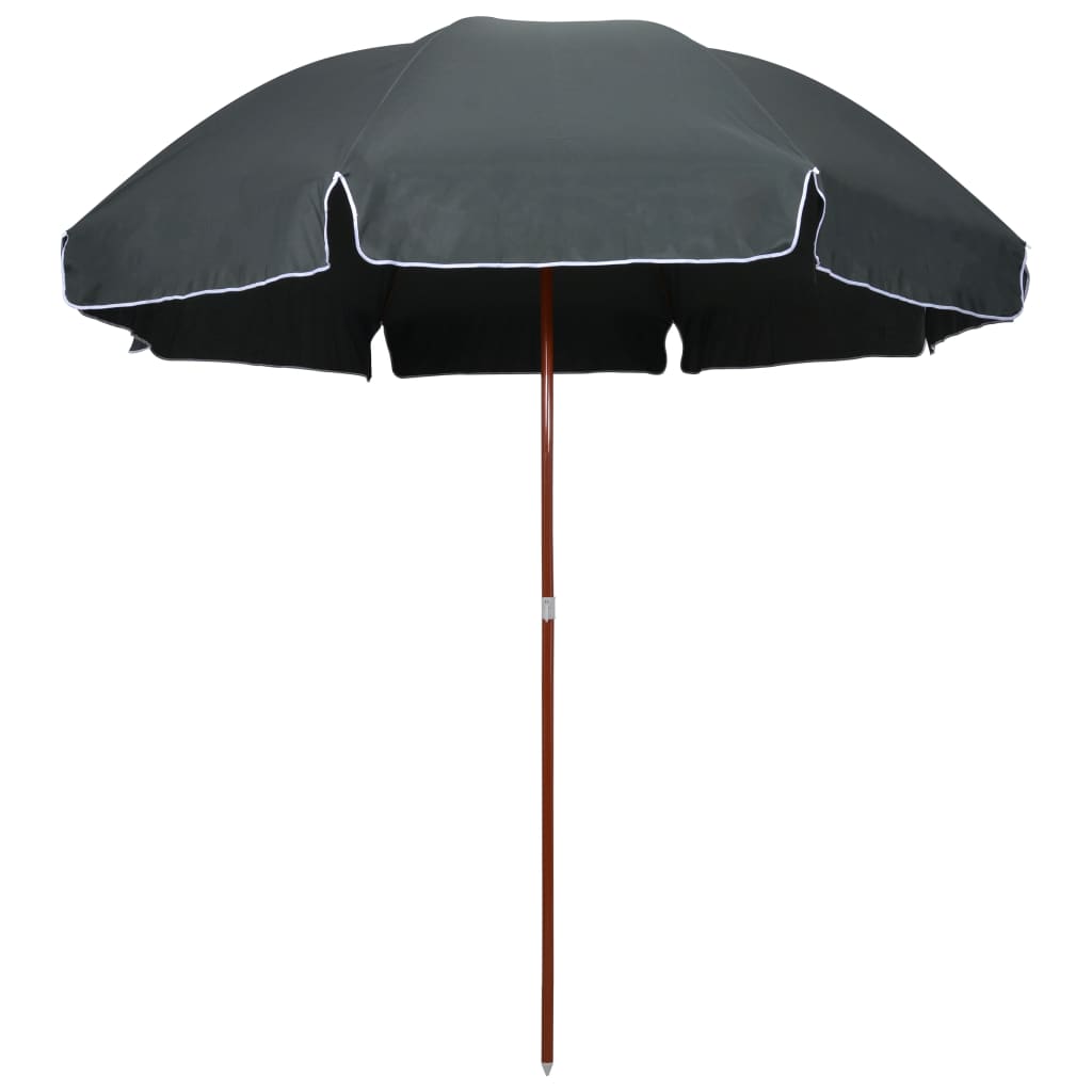 Garden Parasol With Steel Pole