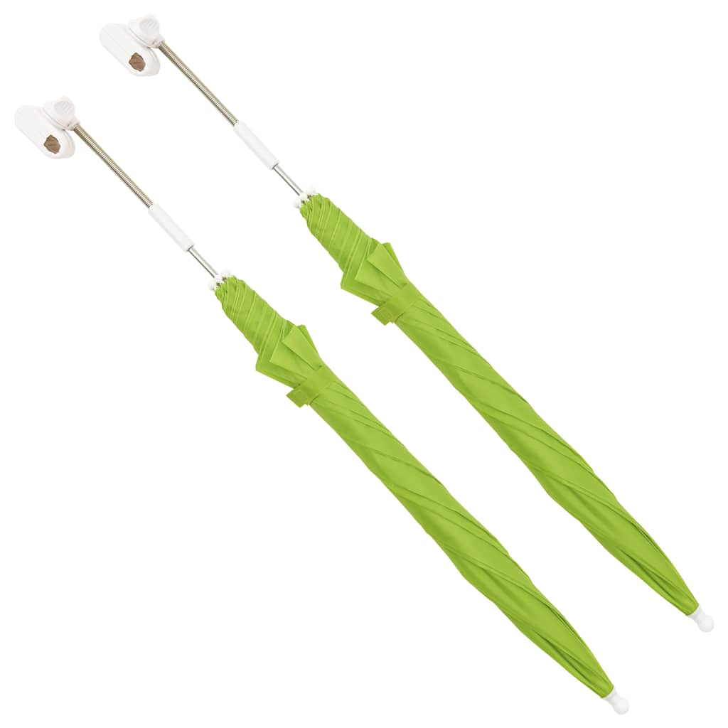 Garden Parasol Camping Chair Parasols 2 Pcs Green 105 Cm Steel 170T polyester