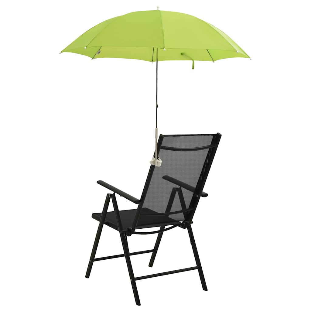 Garden Parasol Camping Chair Parasols 2 Pcs Green 105 Cm Steel 170T polyester
