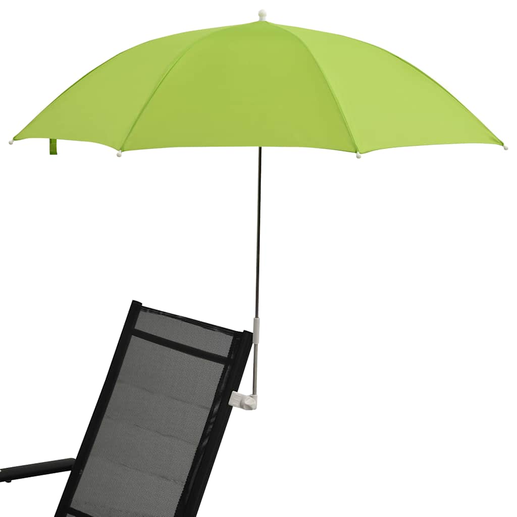 Garden Parasol Camping Chair Parasols 2 Pcs Green 105 Cm Steel 170T polyester