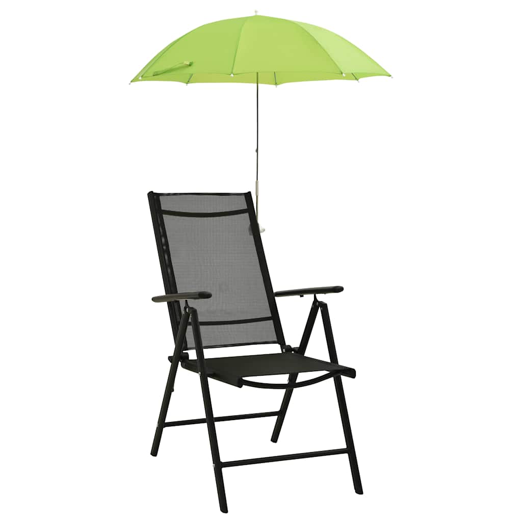 Garden Parasol Camping Chair Parasols 2 Pcs Green 105 Cm Steel 170T polyester