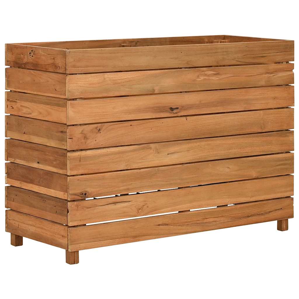 Raised Bed Recycled Teak Wood And Steel