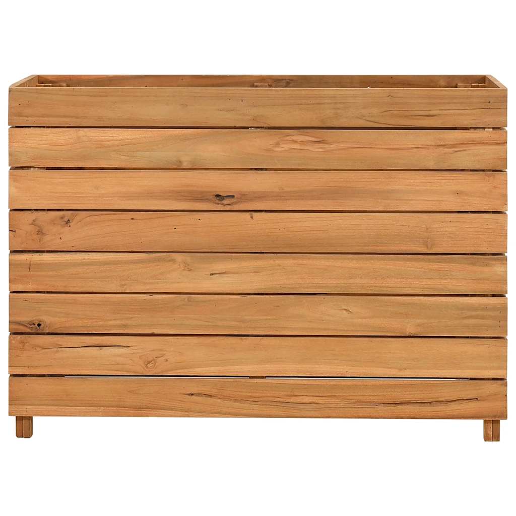 Raised Bed Recycled Teak Wood And Steel