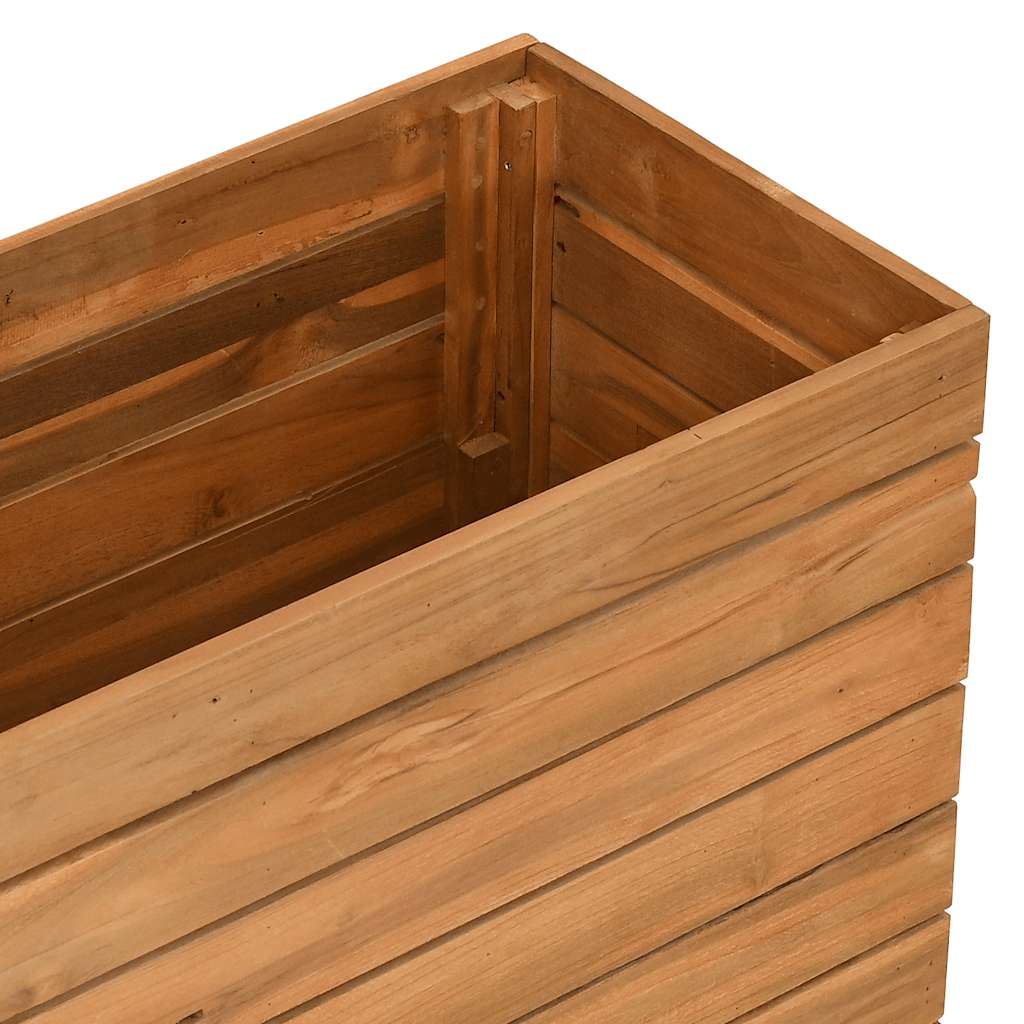 Raised Bed Recycled Teak Wood And Steel