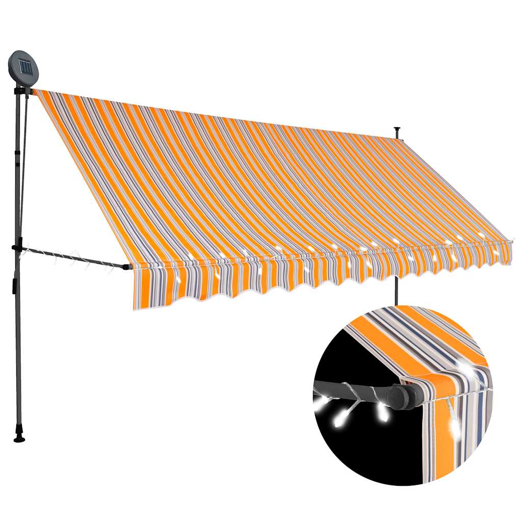 Manual Retractable Awning With Led