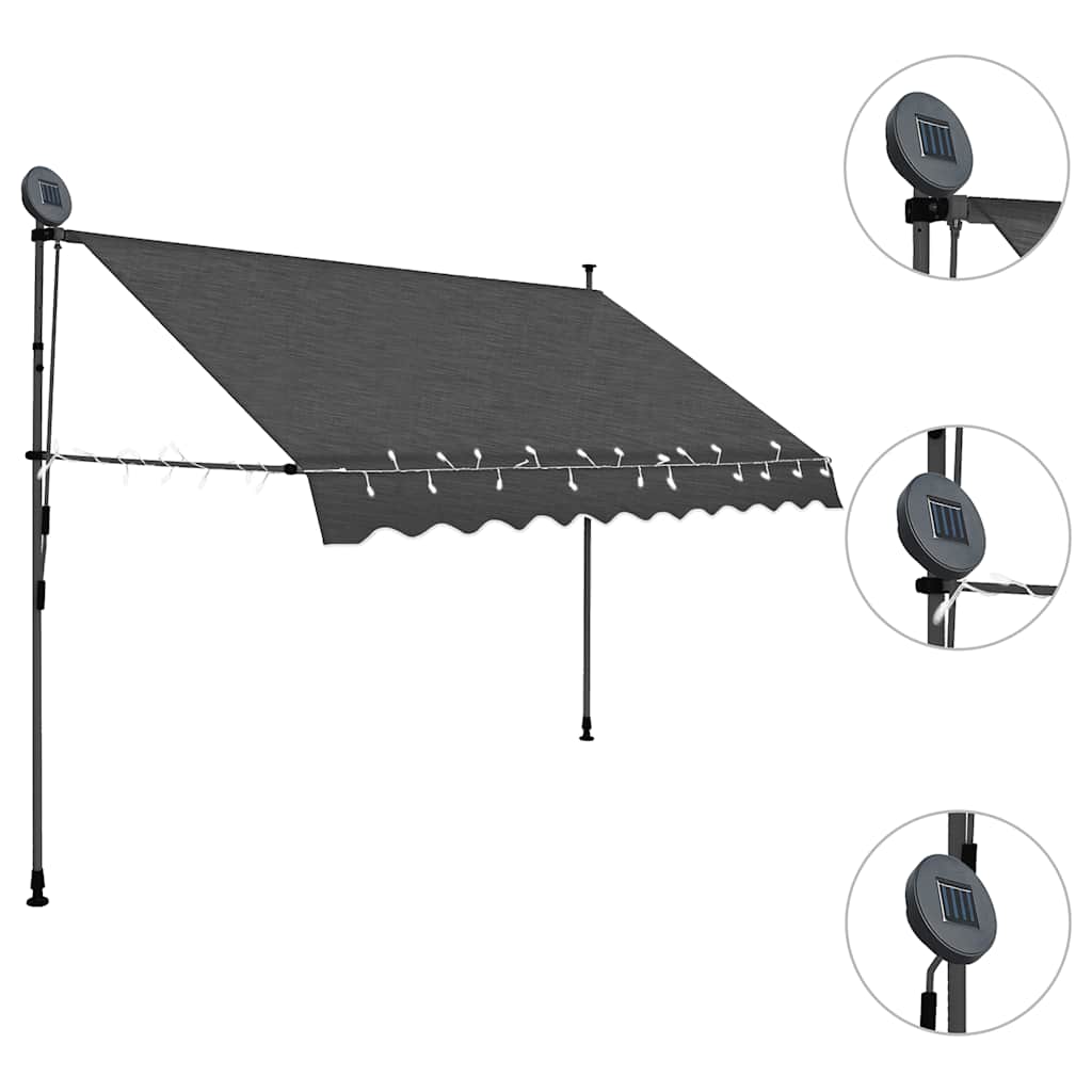 Manual Retractable Awning With Led