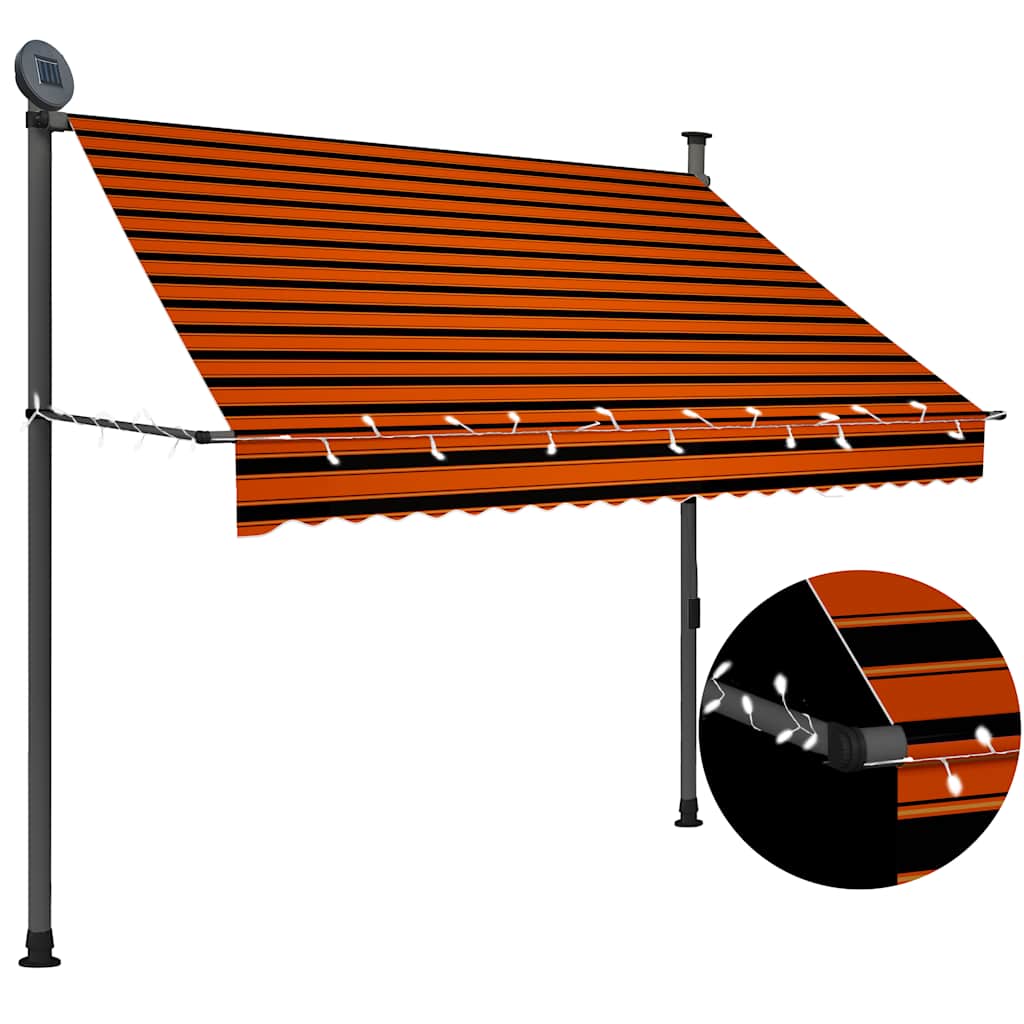 Manual Retractable Awning With Led