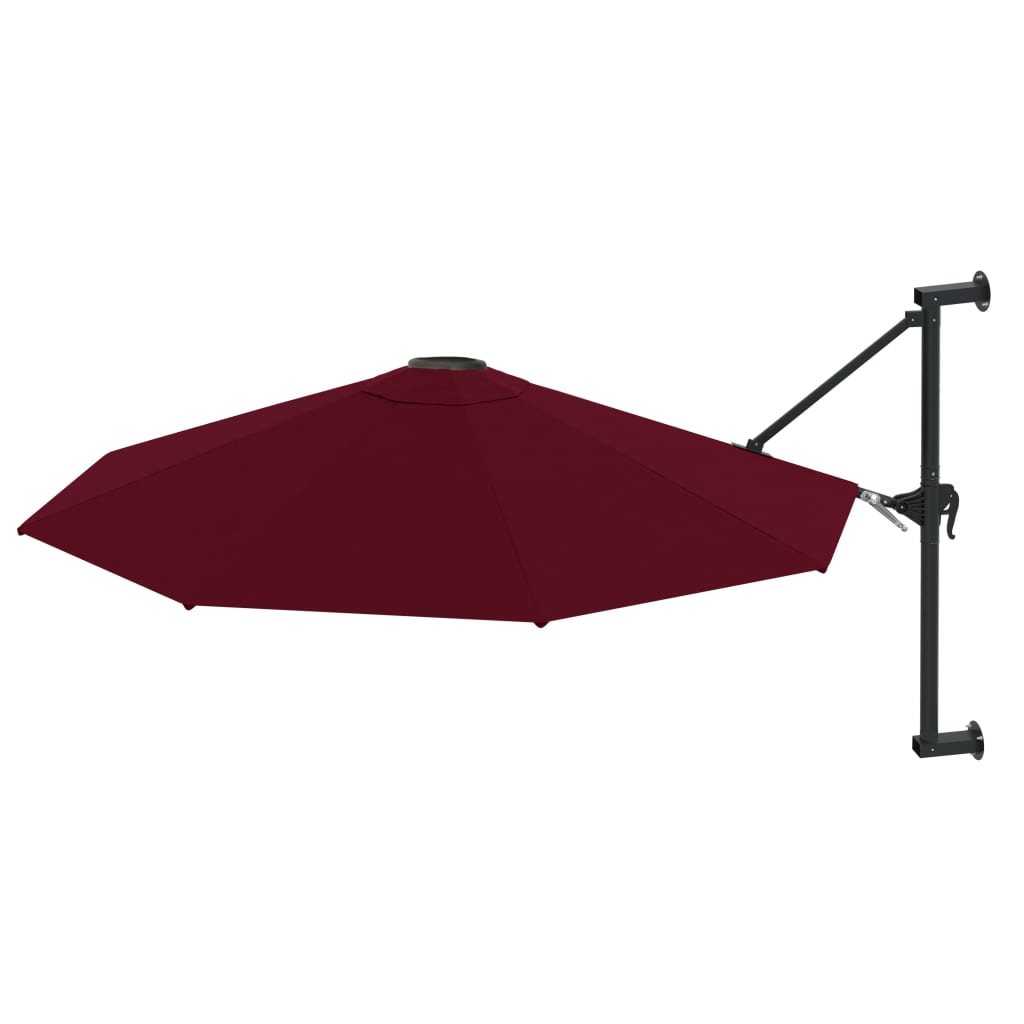 Wall-Mounted Garden Parasol With Metal Pole 300 Cm