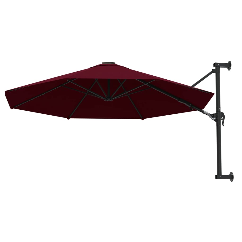 Wall-Mounted Garden Parasol With Metal Pole 300 Cm