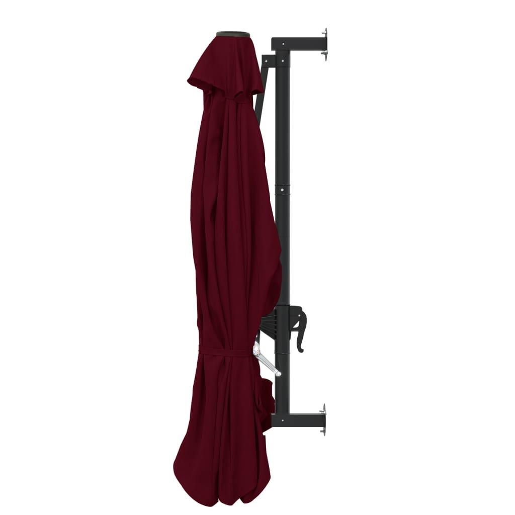 Wall-Mounted Garden Parasol With Metal Pole 300 Cm