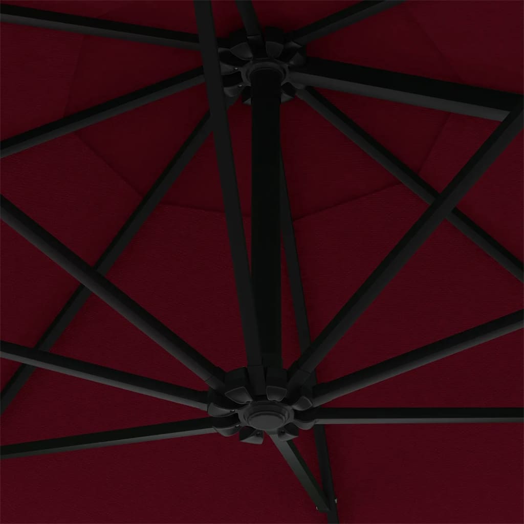 Wall-Mounted Garden Parasol With Metal Pole 300 Cm
