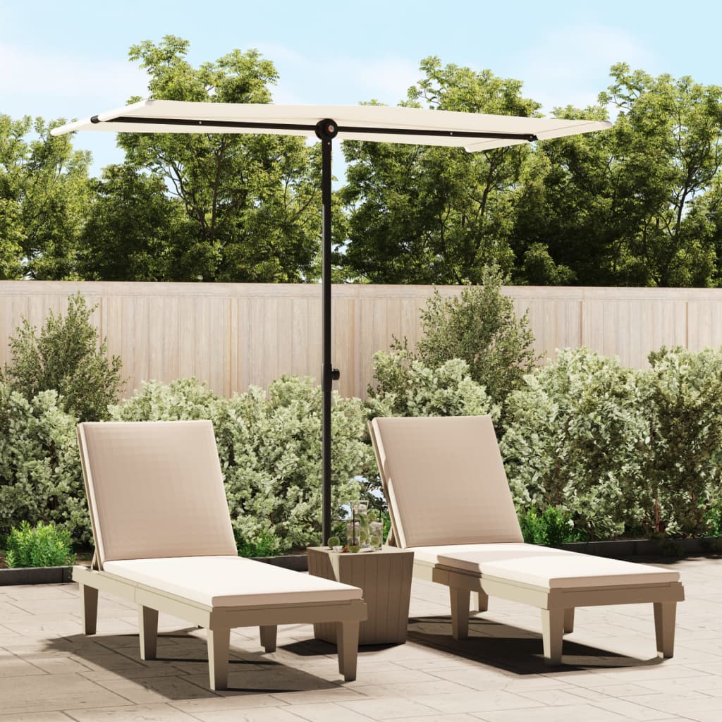 Garden Parasol With Aluminium Pole 2X1.5 M