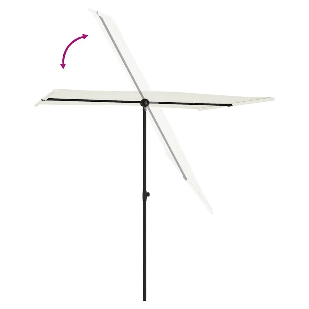 Garden Parasol With Aluminium Pole 2X1.5 M