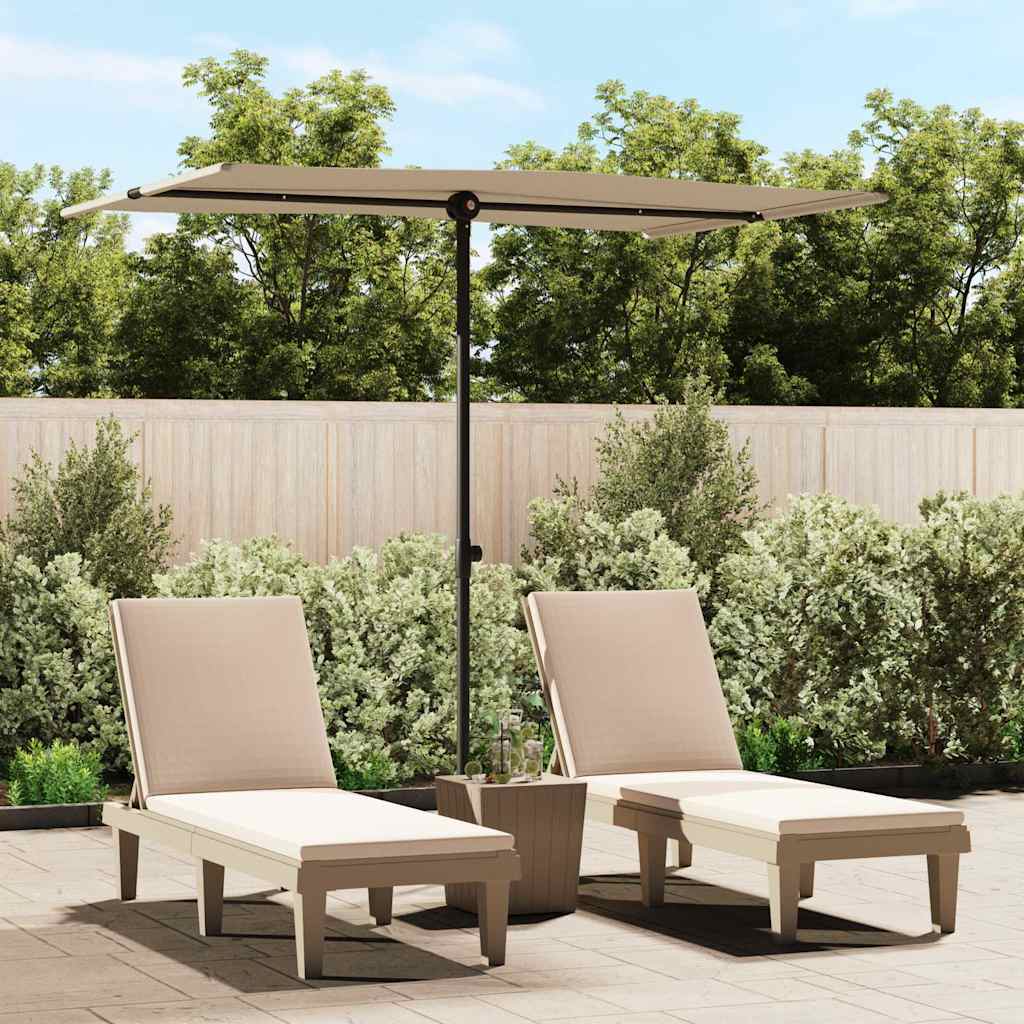 Garden Parasol With Aluminium Pole 2X1.5 M