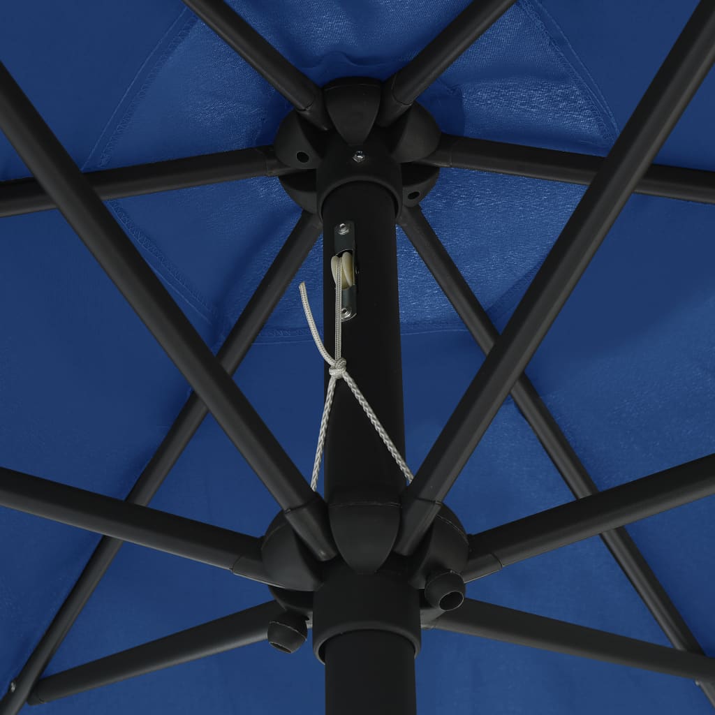Garden Parasol | Azure | Polyester, Aluminium, Steel | Medium