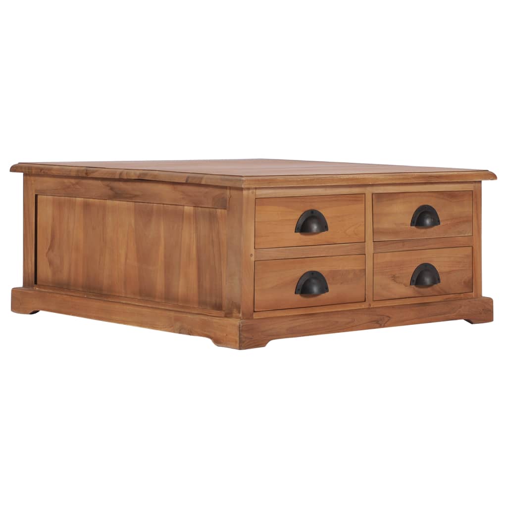 Coffee Table 68X68X30 Cm Solid Teak Wood