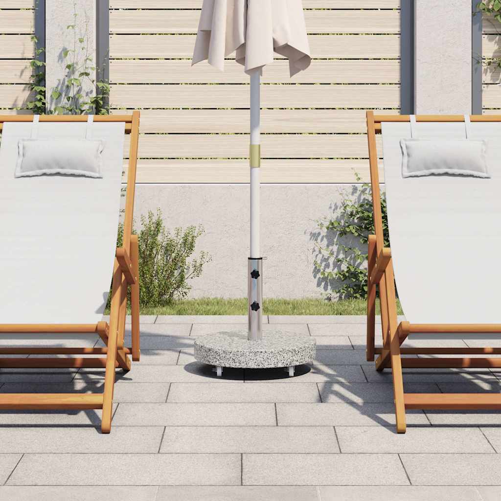 Outdoor Umbrella Bases Parasol Base Granite 30 Kg Round grey black