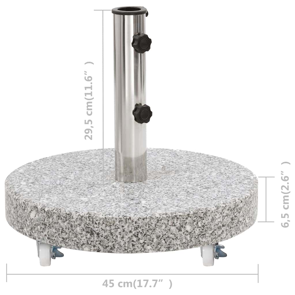 Outdoor Umbrella Bases Parasol Base Granite 30 Kg Round grey black