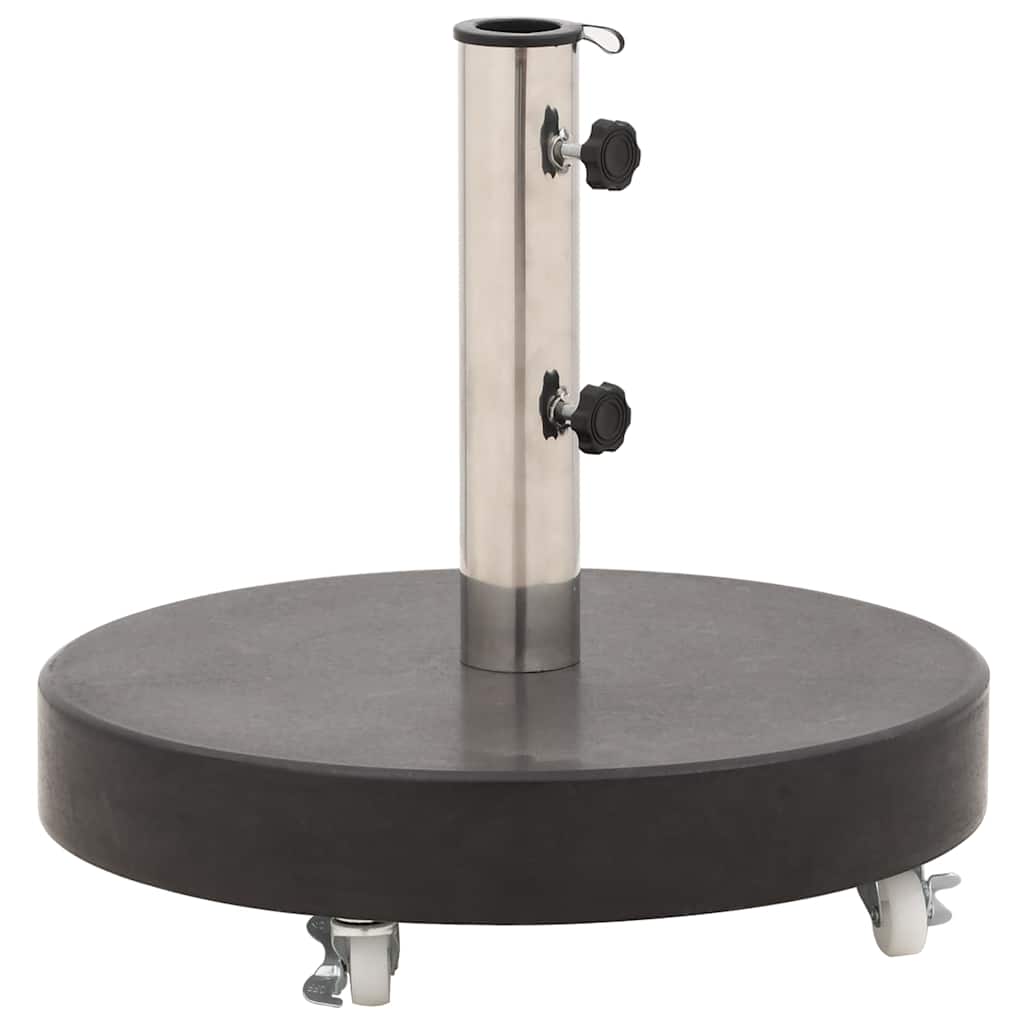 Outdoor Umbrella Bases Parasol Base Granite 30 Kg Round grey black