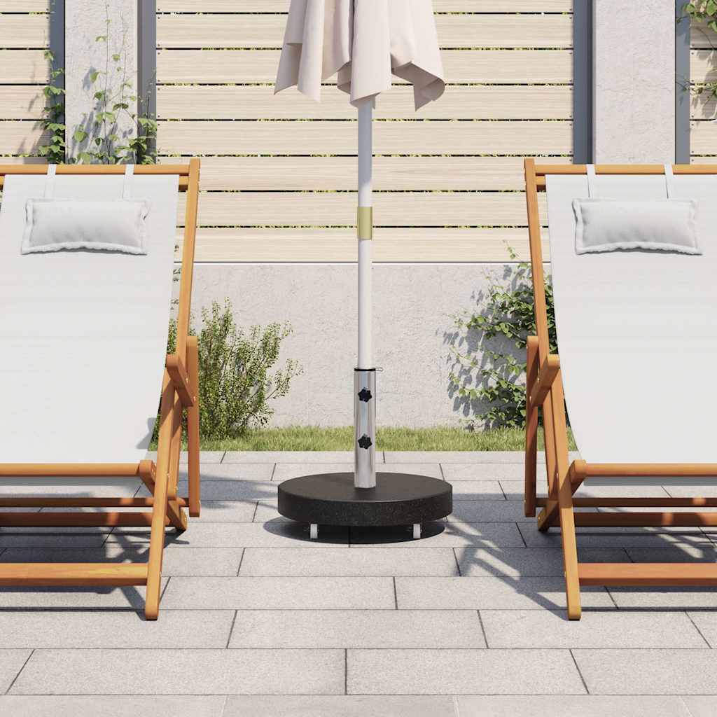 Outdoor Umbrella Bases Parasol Base Granite 30 Kg Round grey black
