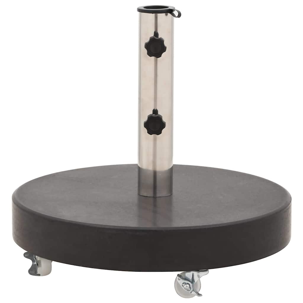 Outdoor Umbrella Bases Parasol Base Granite 30 Kg Round grey black
