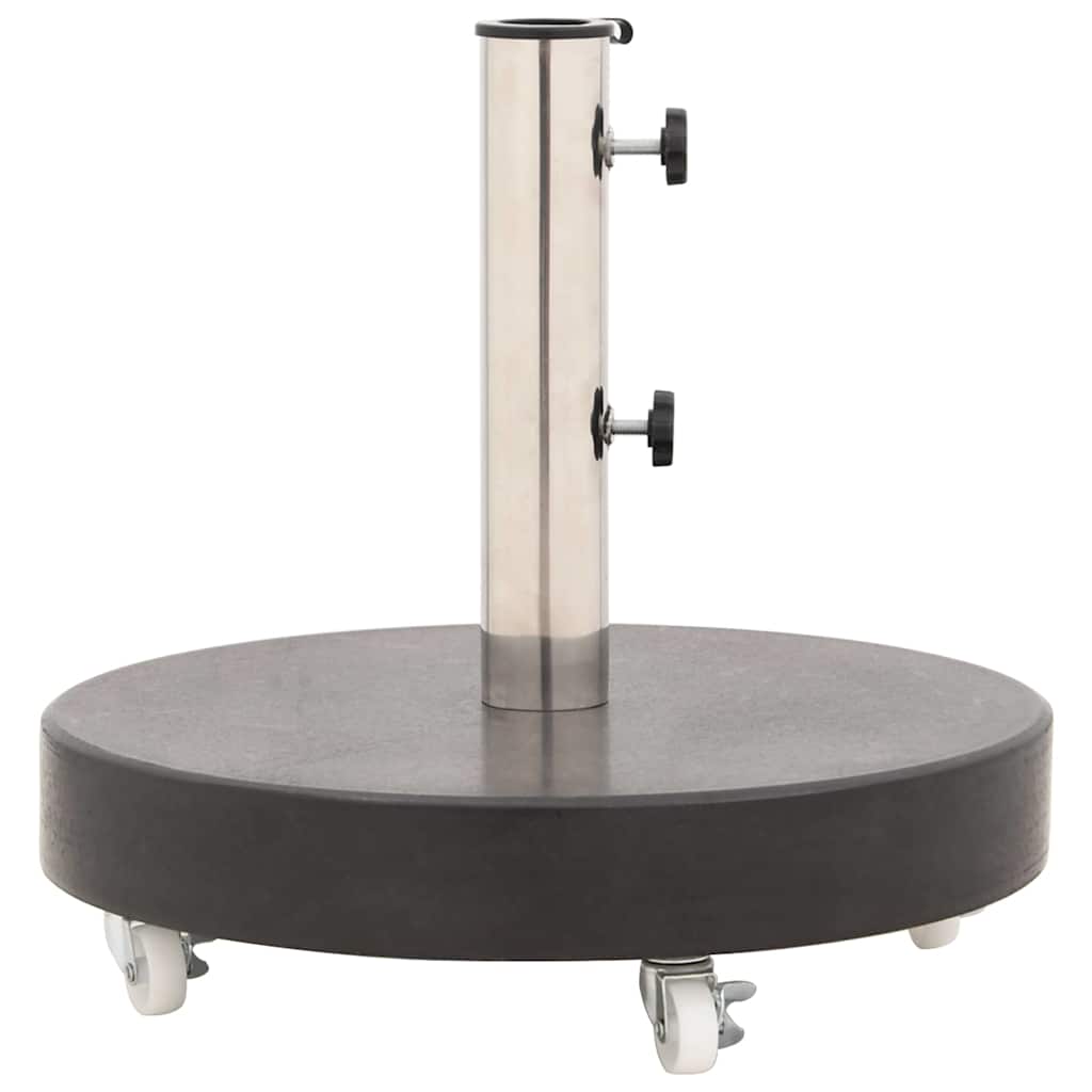 Outdoor Umbrella Bases Parasol Base Granite 30 Kg Round grey black