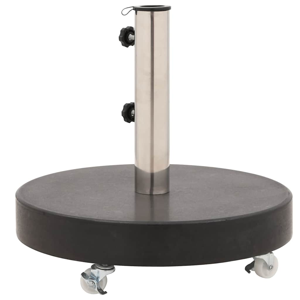 Outdoor Umbrella Bases Parasol Base Granite 30 Kg Round grey black