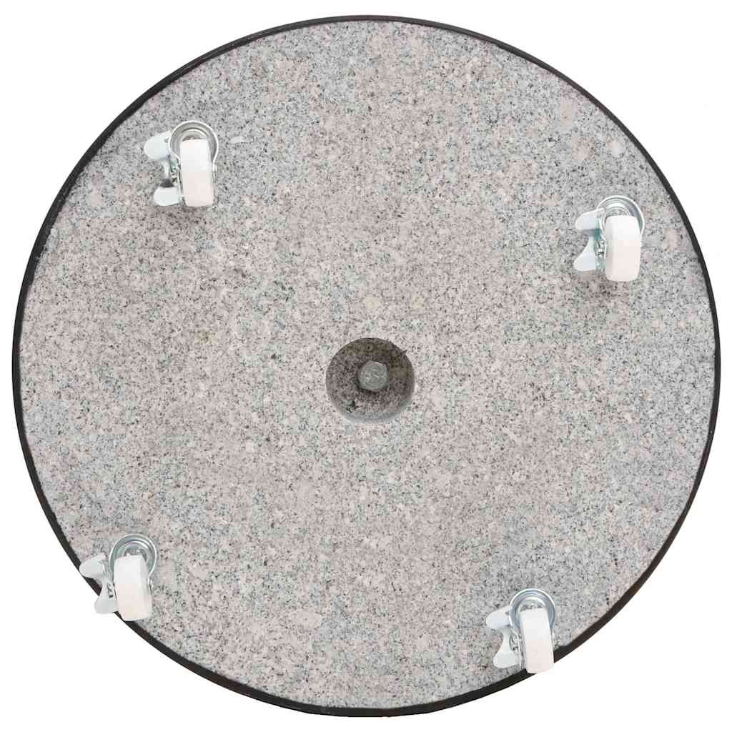 Outdoor Umbrella Bases Parasol Base Granite 30 Kg Round grey black