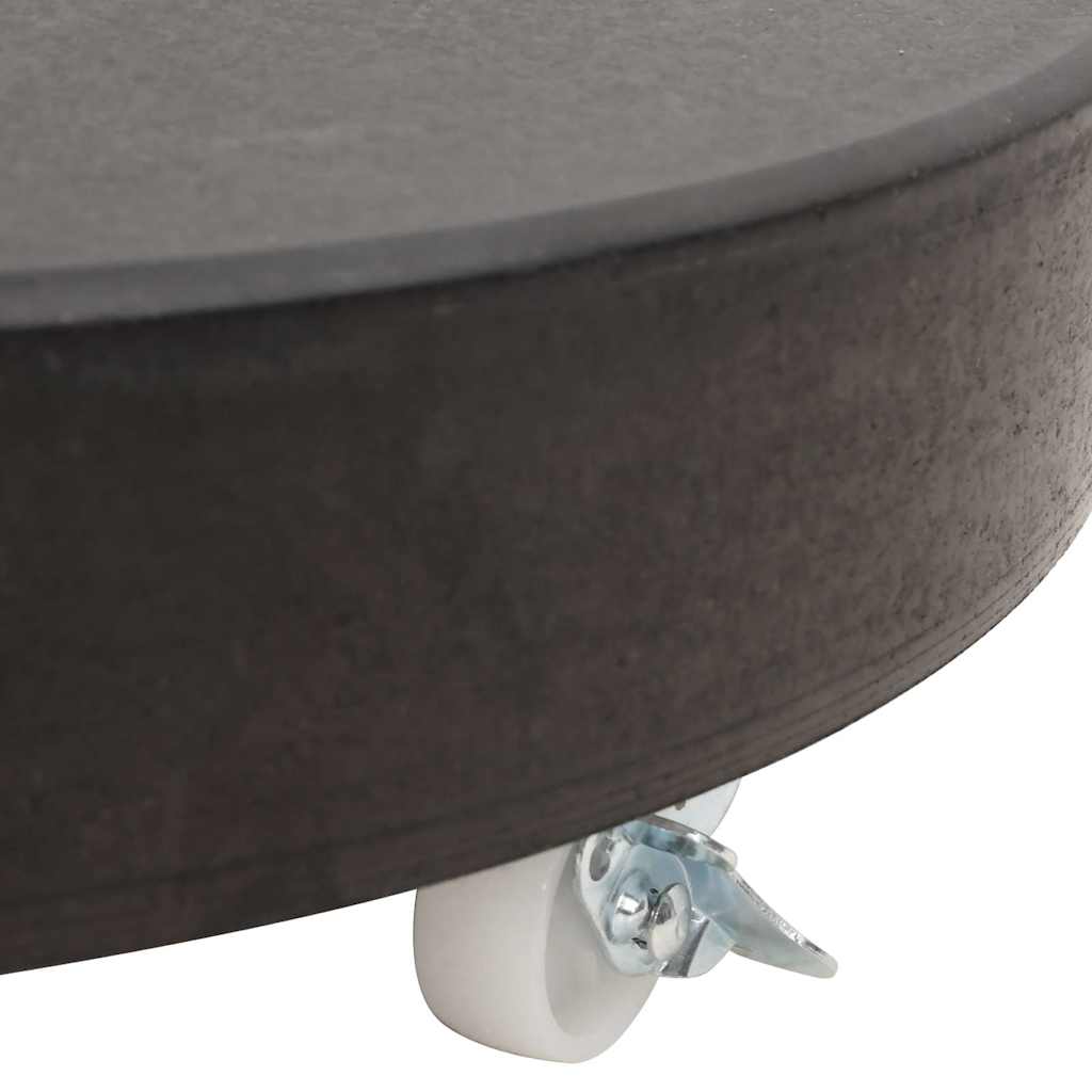 Outdoor Umbrella Bases Parasol Base Granite 30 Kg Round grey black