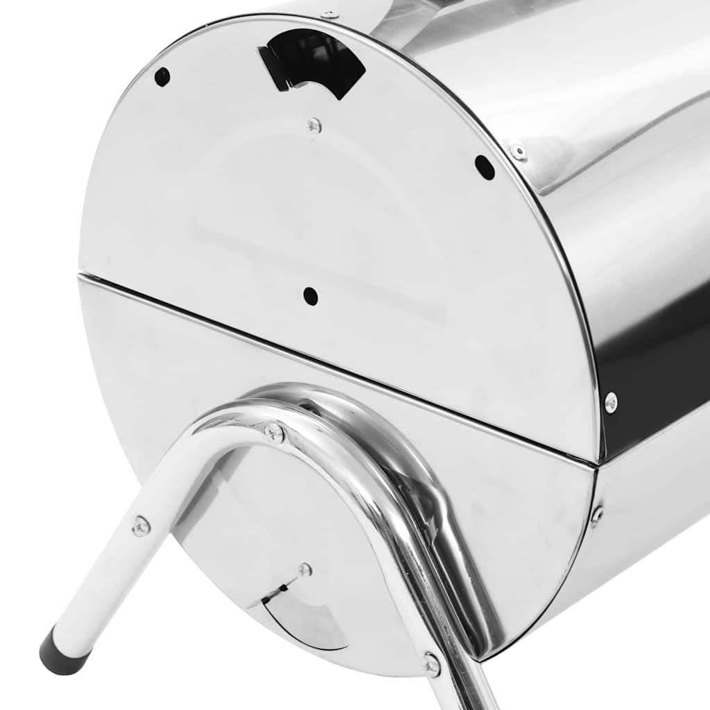 Portable Tabletop Charcoal Bbq Grill Stainless Steel Double Grids